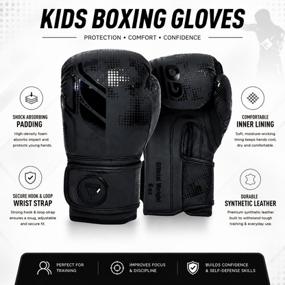 GotchaKart 4oz & 6oz Kids Boxing Gloves Focus Pads Set Youth MMA Training Gear