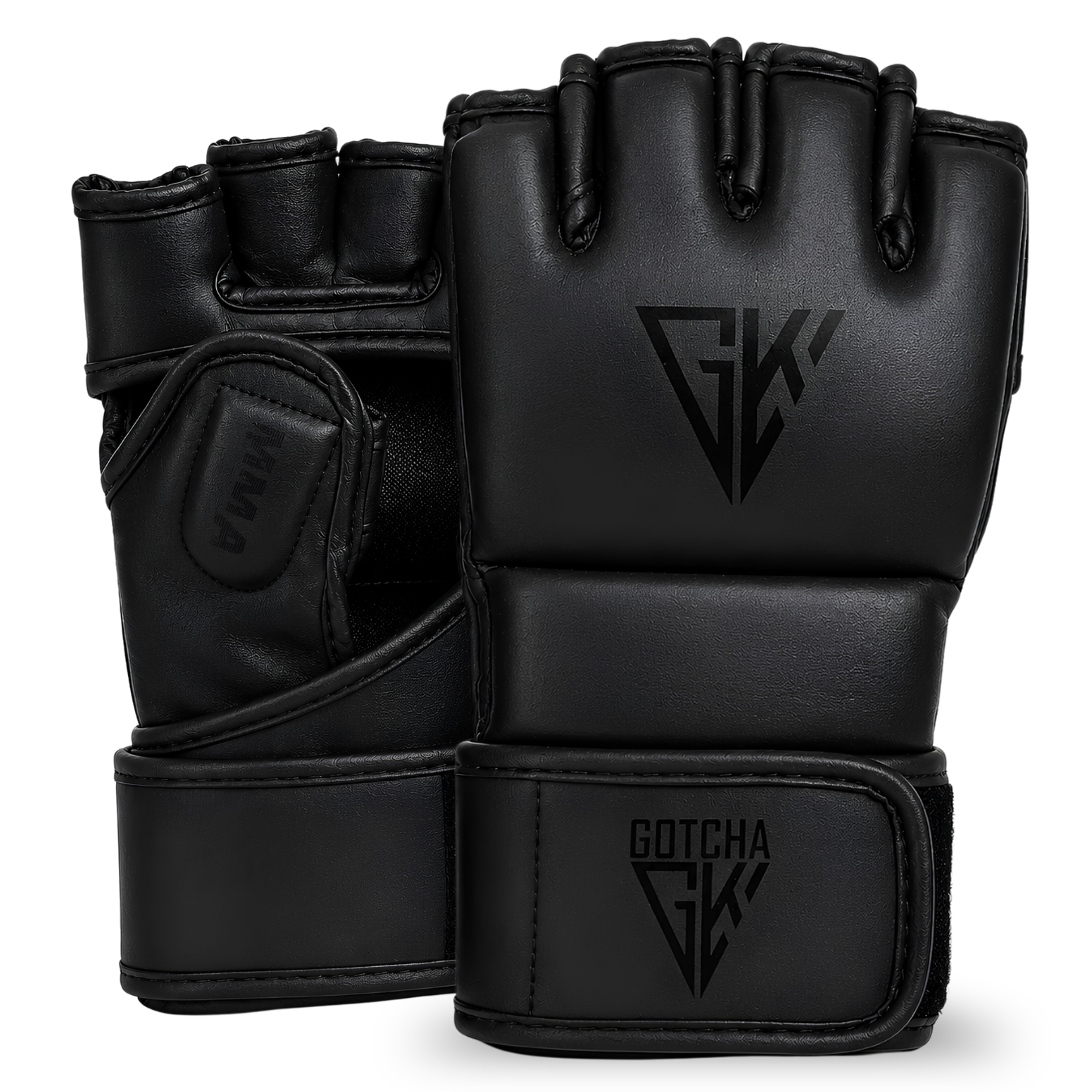 GotchaKart Open Finger MMA Gloves for Sparring Grappling Martial Arts Training Gloves