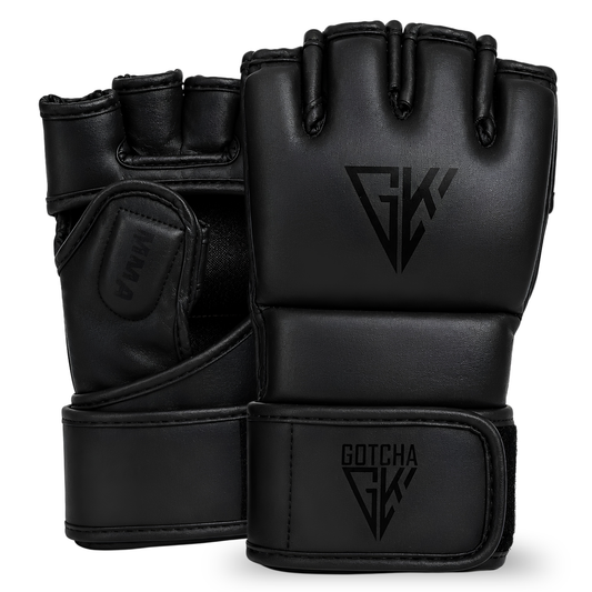 GotchaKart Open Finger MMA Gloves for Sparring Grappling Martial Arts Training Gloves