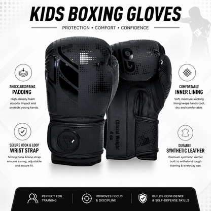 Kids Boxing Gloves - 4oz & 6oz Maya Hide Synthetic Leather - Junior Training Punching Bag Gloves - Sparring Kickboxing Muay Thai MMA Boxing Gloves for Boys & Girls