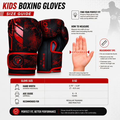 GotchaKart Kids Boxing Gloves 4oz & 6oz for Sparring, Muay Thai & Kickboxing
