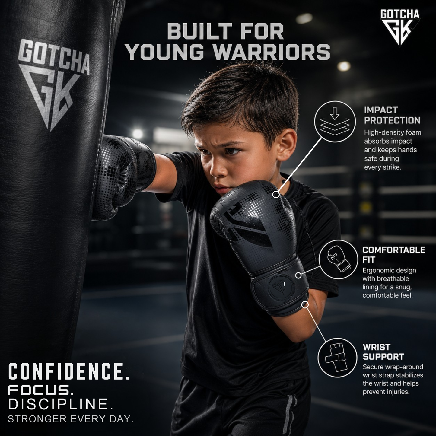 Kids Boxing Gloves - 4oz & 6oz Maya Hide Synthetic Leather - Junior Training Punching Bag Gloves - Sparring Kickboxing Muay Thai MMA Boxing Gloves for Boys & Girls