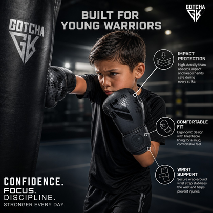 Kids Boxing Gloves - 4oz & 6oz Maya Hide Synthetic Leather - Junior Training Punching Bag Gloves - Sparring Kickboxing Muay Thai MMA Boxing Gloves for Boys & Girls