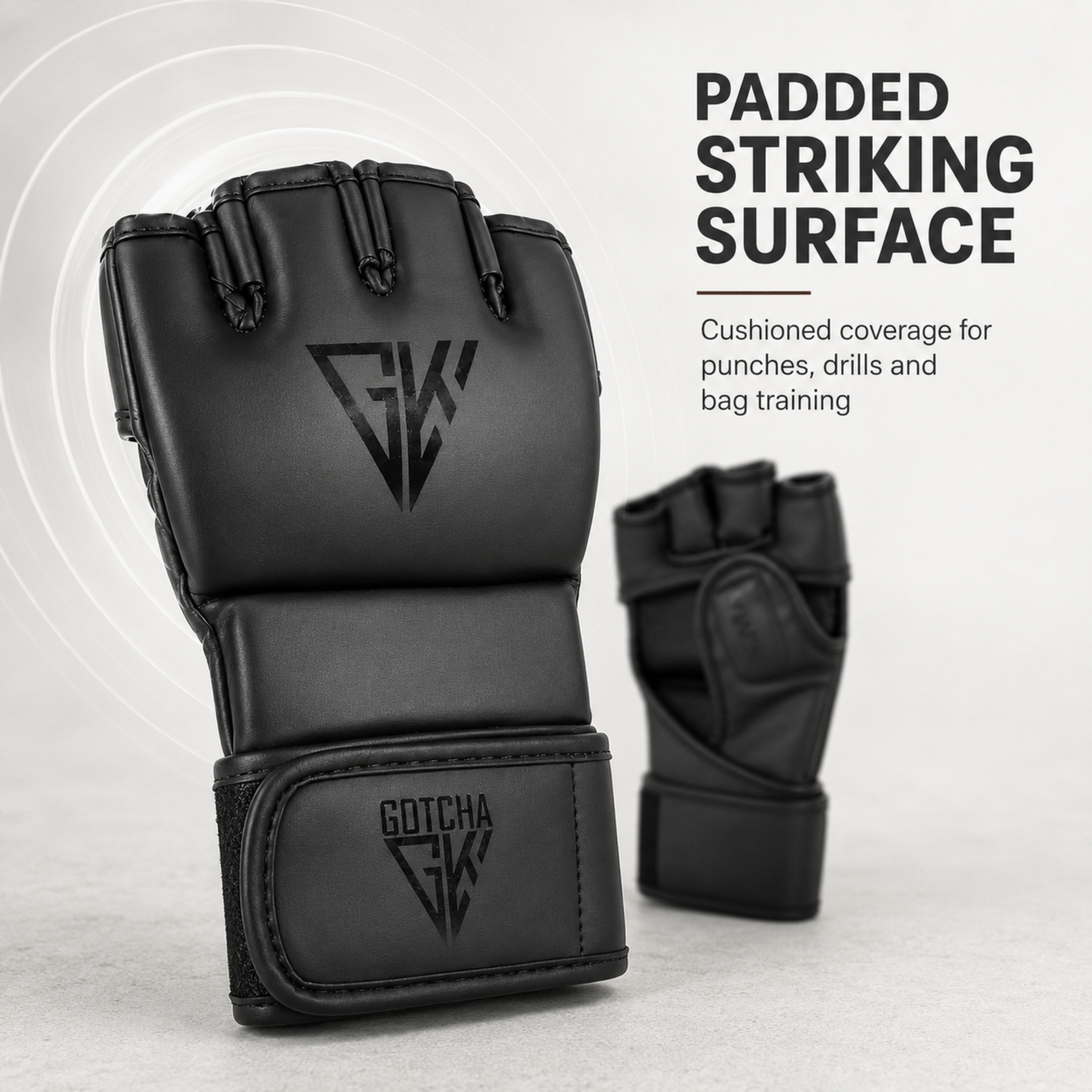 GotchaKart Open Finger MMA Gloves for Sparring Grappling Martial Arts Training Gloves