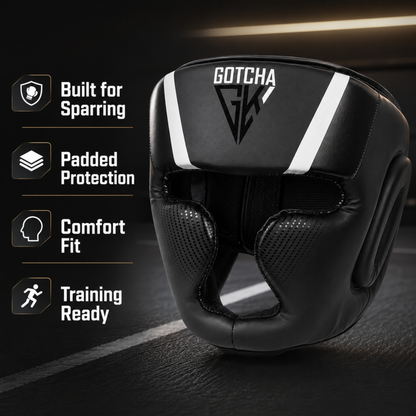 GotchaKart Boxing Headguard for Sparring, MMA, Muay Thai & Kickboxing Headgear