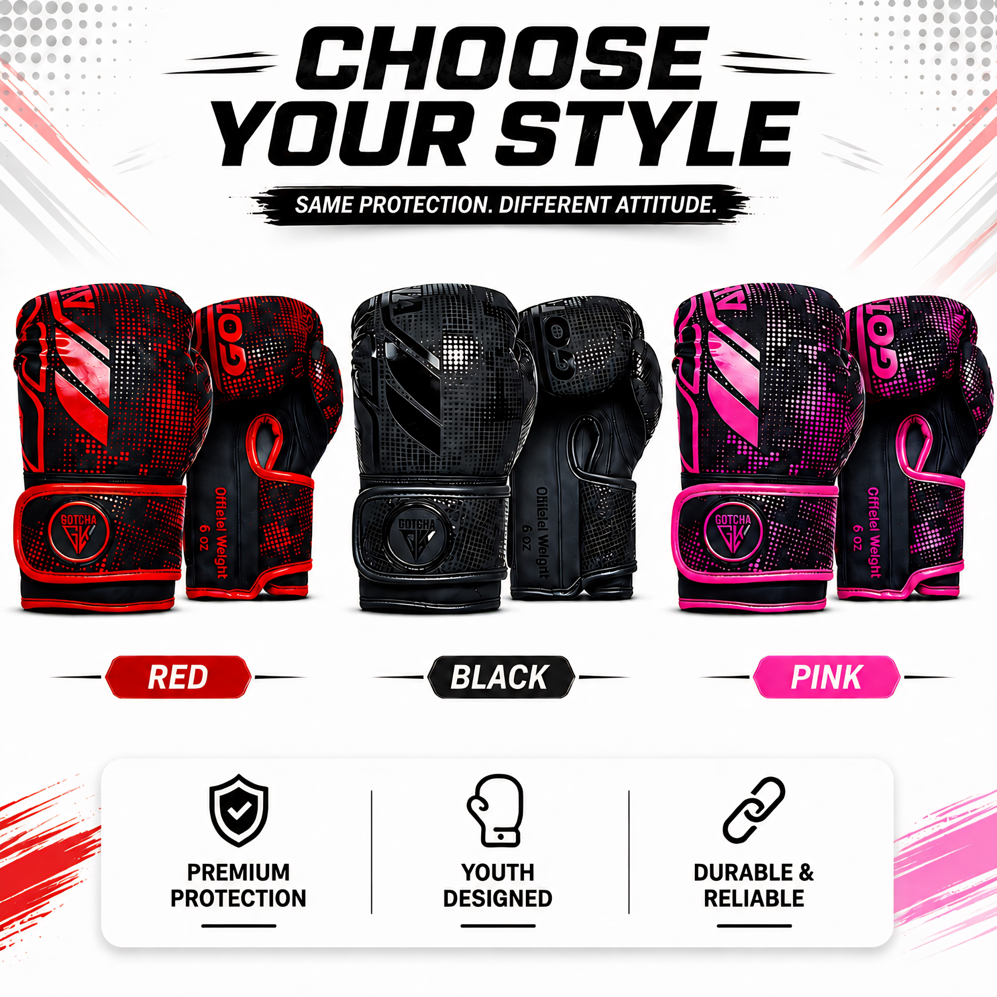 Kids Boxing Gloves - 4oz & 6oz Maya Hide Synthetic Leather - Junior Training Punching Bag Gloves - Sparring Kickboxing Muay Thai MMA Boxing Gloves for Boys & Girls