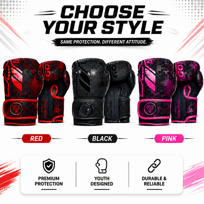 Kids Boxing Gloves - 4oz & 6oz Maya Hide Synthetic Leather - Junior Training Punching Bag Gloves - Sparring Kickboxing Muay Thai MMA Boxing Gloves for Boys & Girls