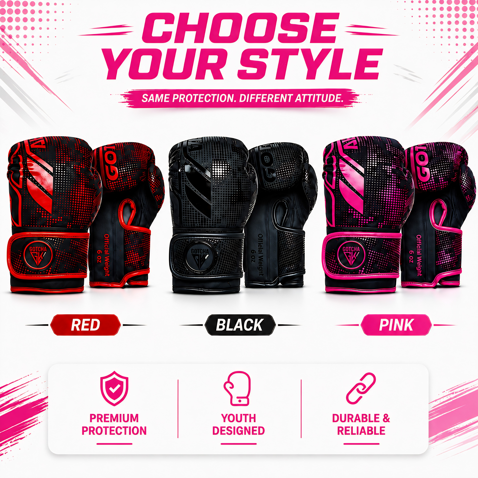 Kids Boxing Gloves - 4oz & 6oz Maya Hide Synthetic Leather - Junior Training Punching Bag Gloves - Sparring Kickboxing Muay Thai MMA Boxing Gloves for Boys & Girls