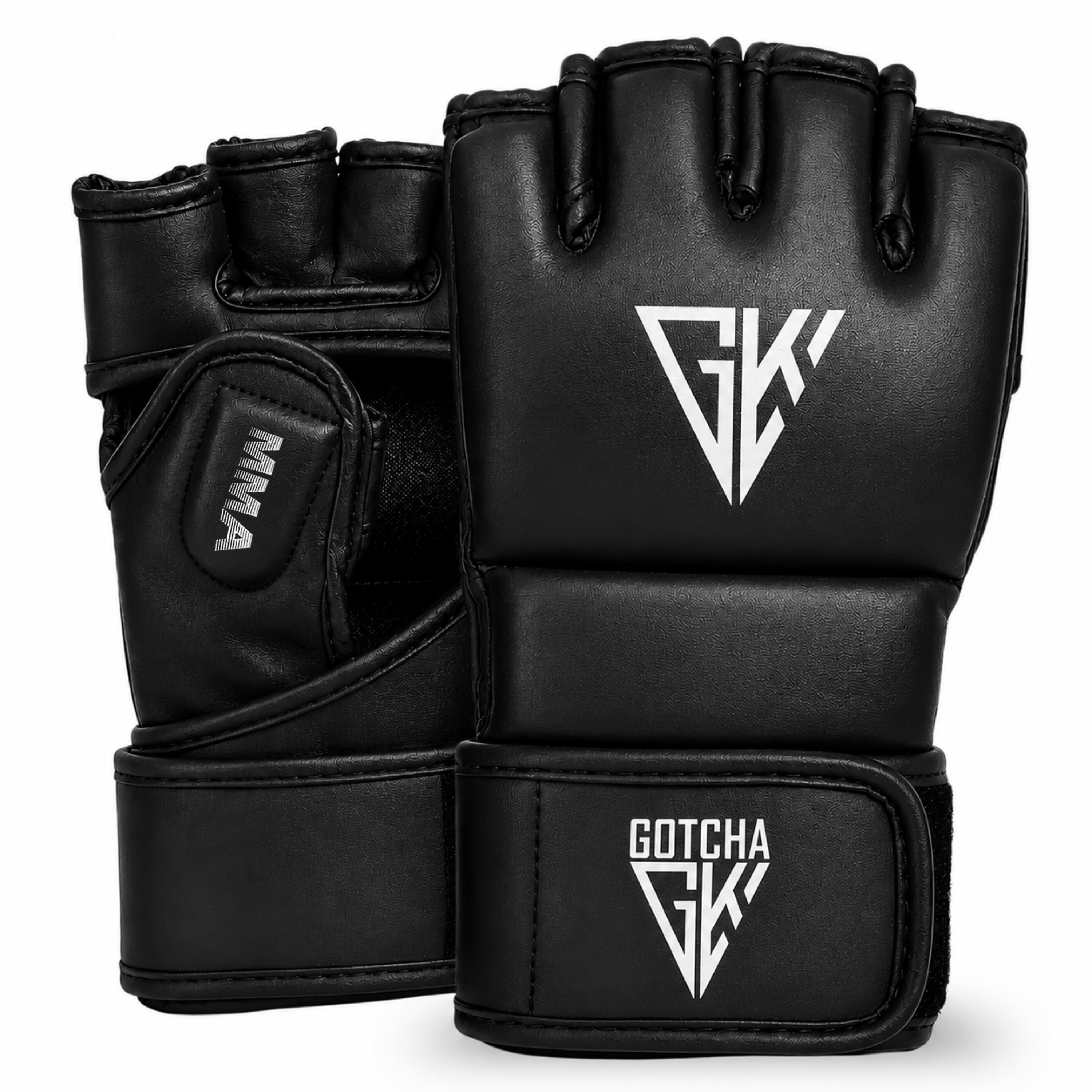 GotchaKart Open Finger MMA Gloves for Sparring Grappling Martial Arts Training Gloves