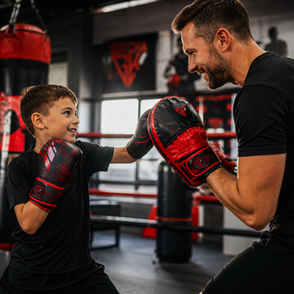 Kids Boxing Gloves - 4oz & 6oz Maya Hide Synthetic Leather - Junior Training Punching Bag Gloves - Sparring Kickboxing Muay Thai MMA Boxing Gloves for Boys & Girls