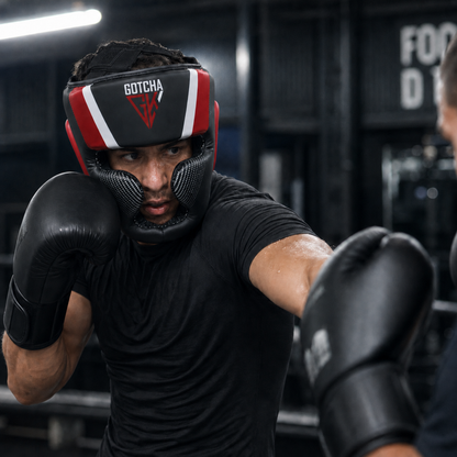 GotchaKart Boxing Headguard for Sparring, MMA, Muay Thai & Kickboxing Headgear