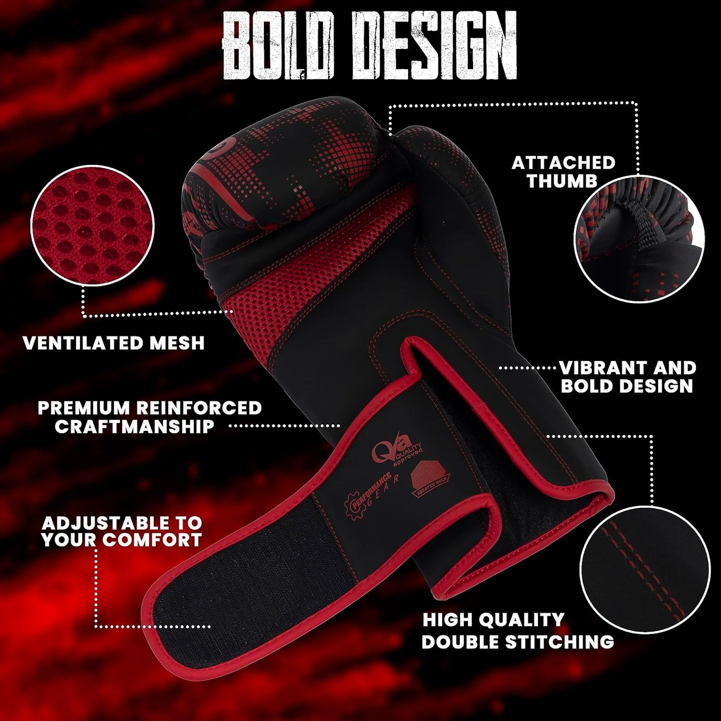 Premium Boxing Gloves for MMA, Fitness and Training - Men & Women