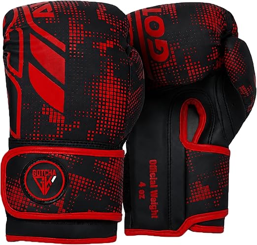 Kids Boxing Gloves - Junior Training Gloves 4oz & 6oz - Muay Thai Sparring MMA Kickboxing Punch Bag Boxing Gloves Kids, Maya Hide Leather Punching Fitness, Workouts & Practice