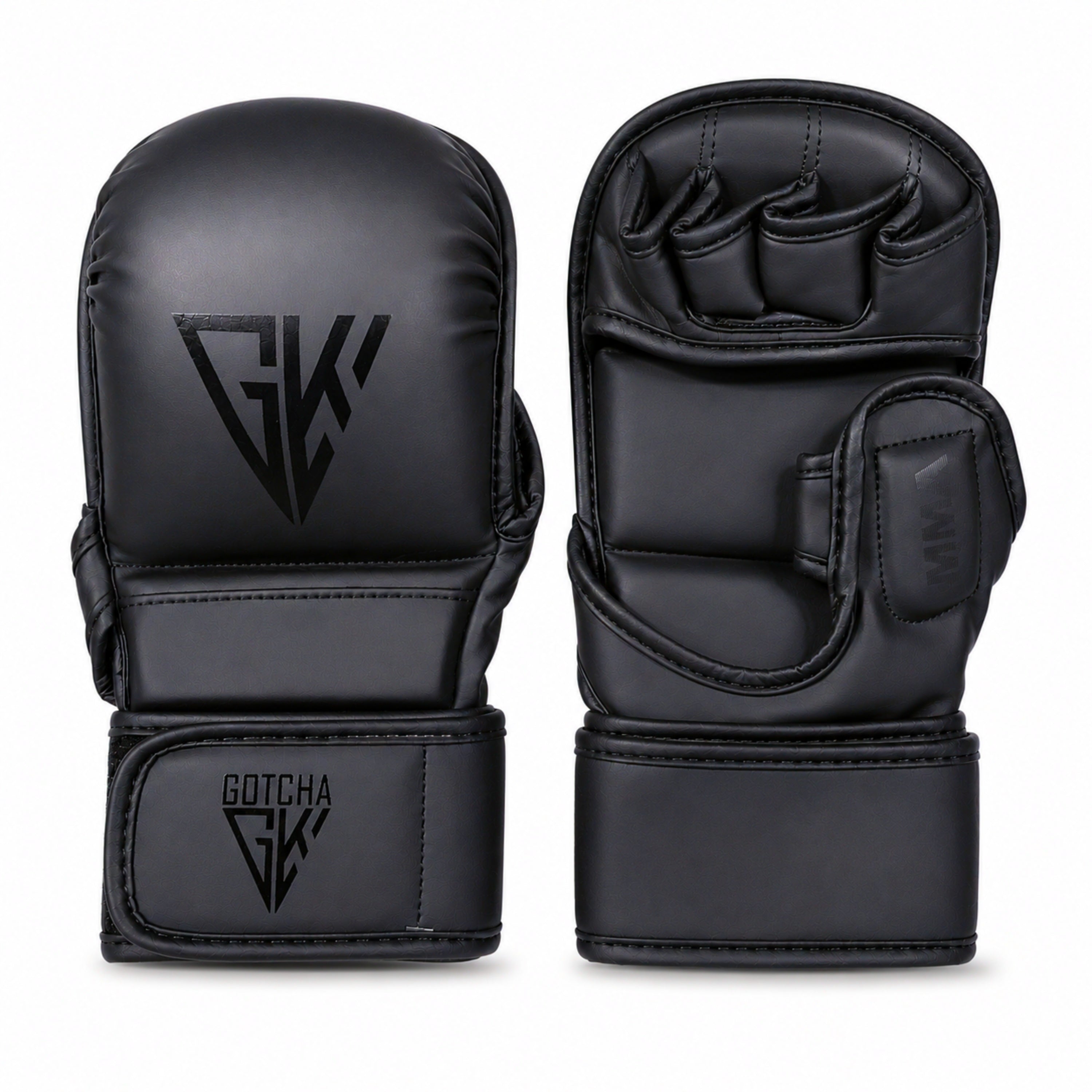 GotchaKart MMA Sparring Gloves Open Finger Grappling Training Boxing Gloves
