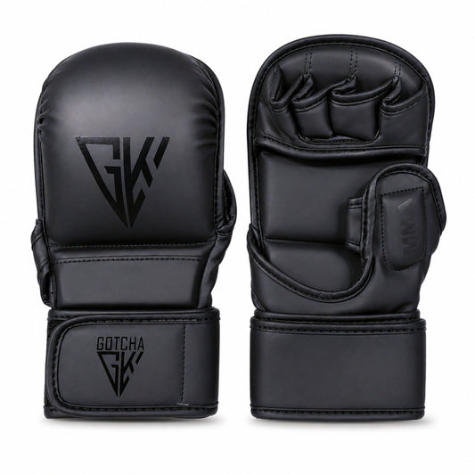 GotchaKart MMA Sparring Gloves Open Finger Grappling Training Boxing Gloves