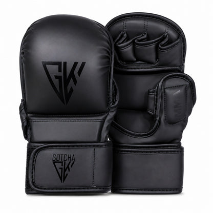 GotchaKart MMA Sparring Gloves Open Finger Grappling Training Boxing Gloves